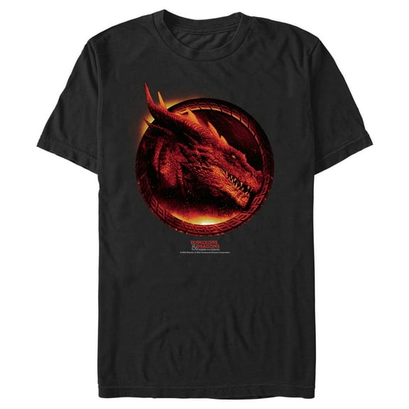 Men's Dungeons & Dragons: Honor Among Thieves Dragon Circle Graphic Tee Black X Large