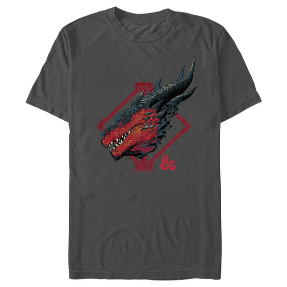 Men's Dungeons & Dragons: Honor Among Thieves Dragon Portrait  Graphic Tee Charcoal Large