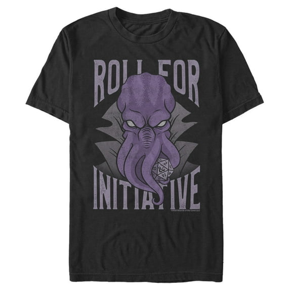 Men's Dungeons & Dragons Illithid Roll for Initiative Graphic Tee Black Large