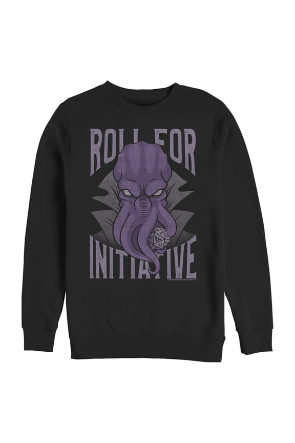 Men's Dungeons & Dragons Illithid Roll for Initiative Sweatshirt Black 3X Large