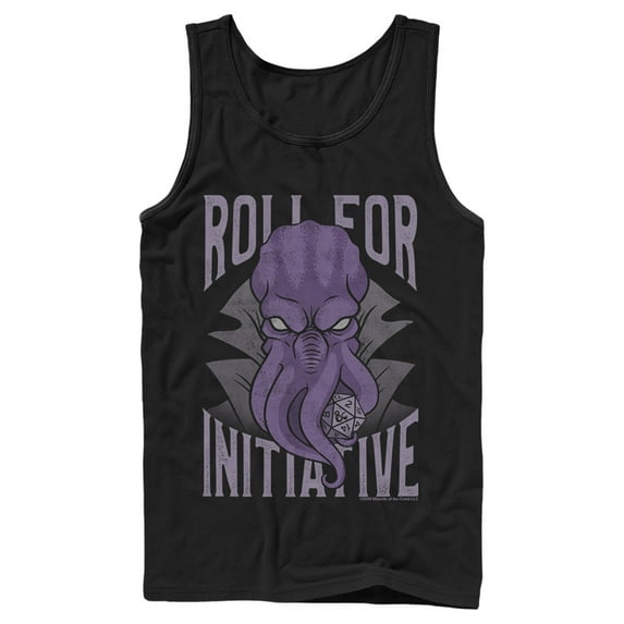 Men's Dungeons & Dragons Illithid Roll for Initiative Tank Top Black Large