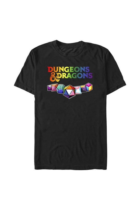 Men's Dungeons & Dragons LGBTQIA+ Pride Logo Graphic T-Shirt