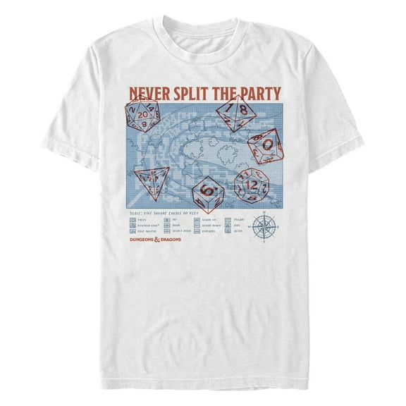Men's Dungeons & Dragons Never Split the Party  Graphic T-Shirt