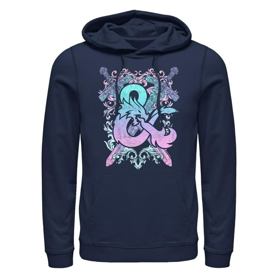 Men's Dungeons & Dragons Pastel Rainbow Logo Pull Over Hoodie