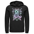 thumbnail image 1 of Men's Dungeons & Dragons Pastel Rainbow Sword & Fire Logo Pull Over Hoodie Black Medium, 1 of 4