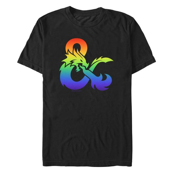 Men's Dungeons & Dragons Rainbow Ampersand Logo  Graphic T-Shirt