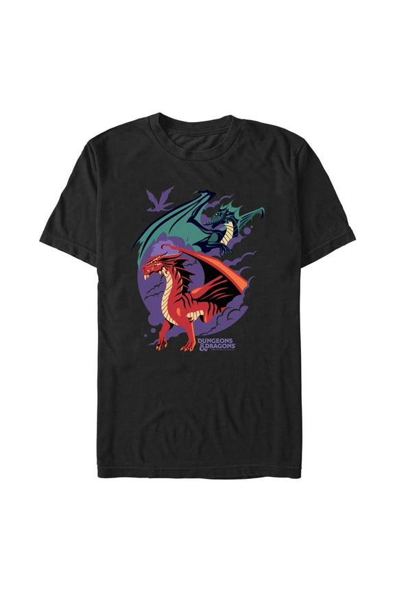 Men's Dungeons & Dragons Red and Green Creatures Graphic T-Shirt