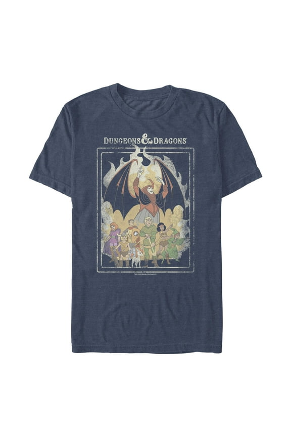 Men's Dungeons & Dragons Vintage Cartoon Frame Graphic T-Shirt