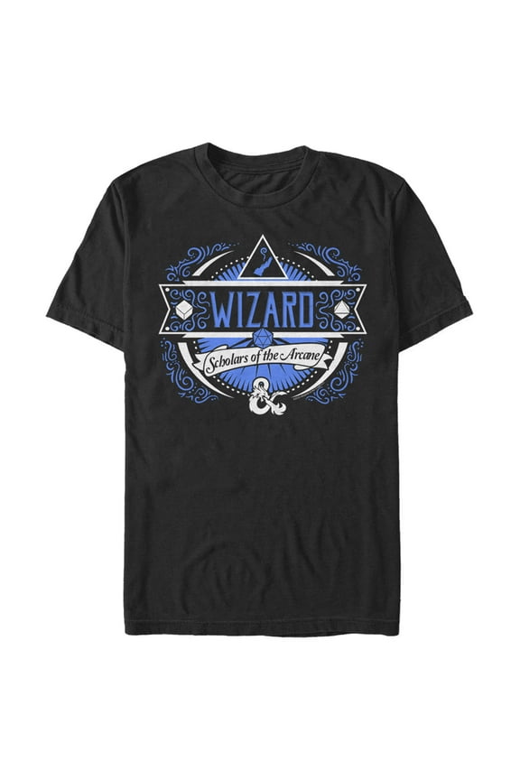Men's Dungeons & Dragons Wizard Scholars of the Arcane Graphic Tee Black 2X Large
