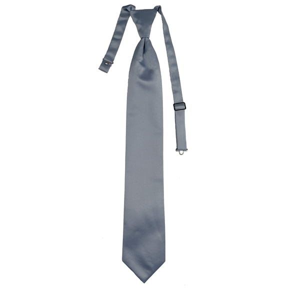 Men’s Dusty Blue Formal Satin Pre-Tied Necktie Tie in a Variety of Colors by Spencer J’s Signature Satin Collection
