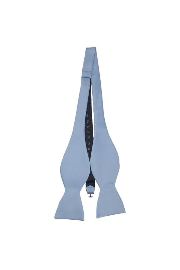 Men’s Dusty Blue Formal Satin Self-Tie Bow Tie in a Variety of Colors by Spencer J’s Signature Satin Collection