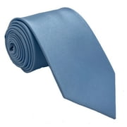 Men’s Dusty Blue Formal Satin Self-Tie Necktie in a Variety of Colors by Spencer J’s Signature Satin Collection