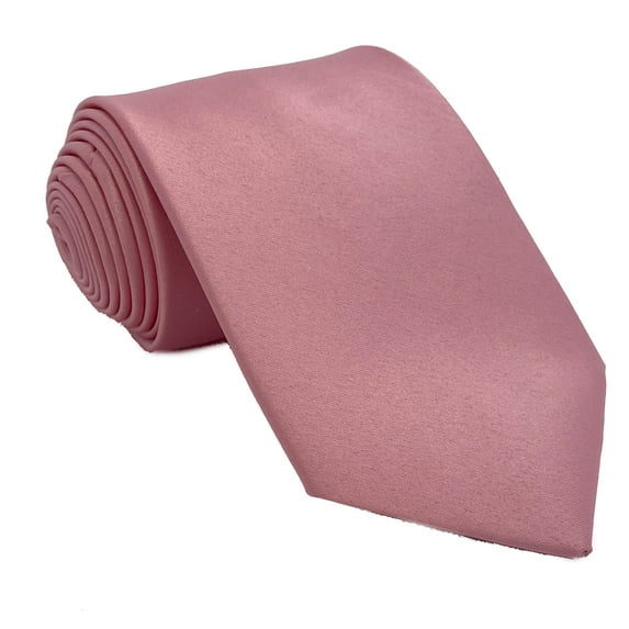 Men’s Dusty Rose Formal Satin Self-Tie Necktie in a Variety of Colors by Spencer J’s Signature Satin Collection
