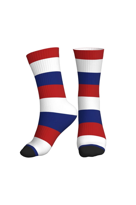 Men's Dutch Flag Novelty Athletic Socks Women's Digital Printing Funky Patterned Crew Socks