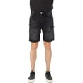 thumbnail image 1 of Men's Dyed Ripped Jean Shorts Black, 1 of 4