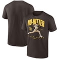 thumbnail image 1 of Men's Dylan Cease Brown San Diego Padres No-Hitter T-Shirt, 1 of 4