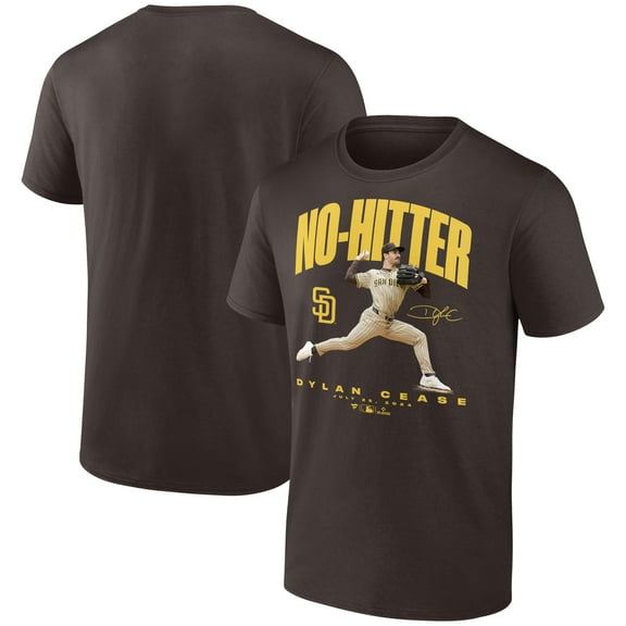 Men's Dylan Cease Brown San Diego Padres No-Hitter T-Shirt