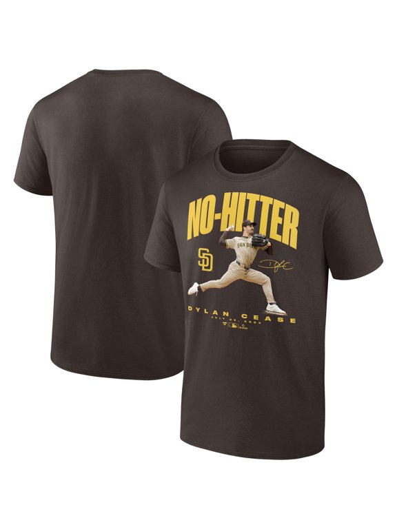 Men's Dylan Cease Brown San Diego Padres No-Hitter T-Shirt