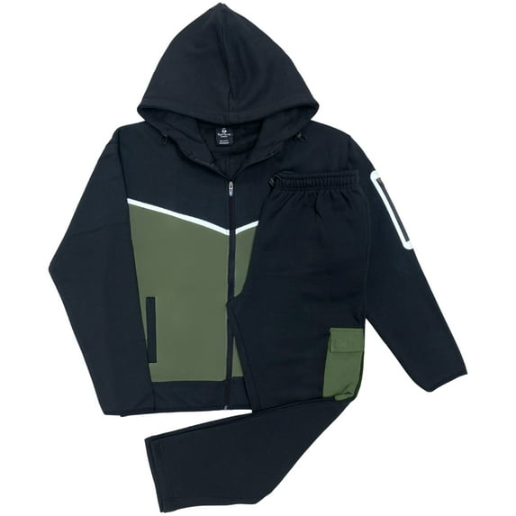 Men’s Dynamic Fleece Sweat suit Heavy Duty Winter Sweat Jacket with Fleece Sweatpants