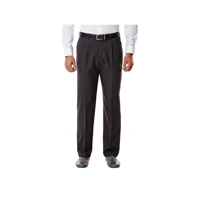Men's E-CLO Stria Pleat Front Dress Pant Classic Fit HD00219