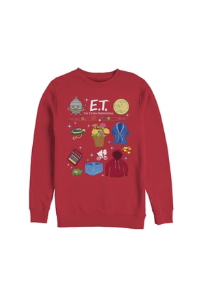 Men's E.T. the Extra-Terrestrial Favorite Movie Props Sweatshirt Red Large