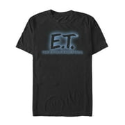 Men's E.T. the Extra-Terrestrial Glow Logo  Graphic Tee Black X Large