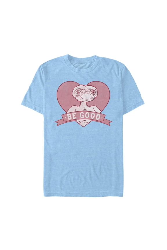 Men's E.T. the Extra-Terrestrial Valentine Alien Be Good Profile Graphic T-Shirt
