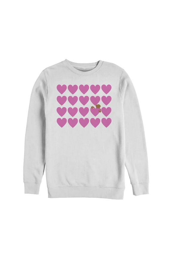 Men's E.T. the Extra-Terrestrial Valentine Hidden Alien Heart Sweatshirt White Medium
