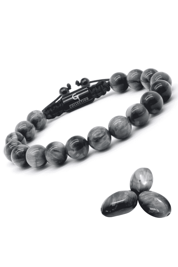 Men's EAGLE EYE Beaded Bracelet | Gift for Men | One Size Fits All | 100% Natural | Gemstone Adjustable Bracelet