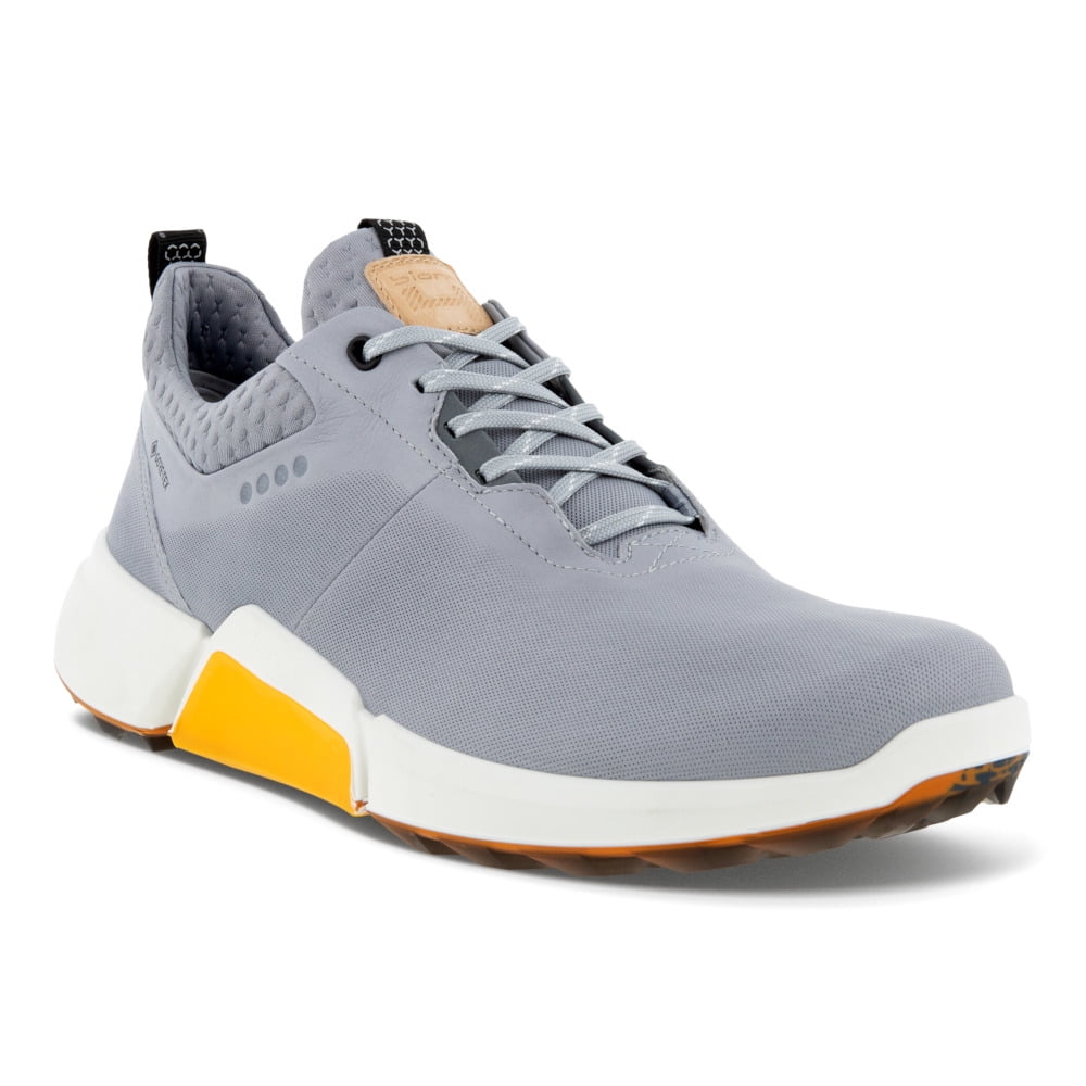 Men's ECCO Biom H4 Golf Shoe Silver/Grey Dritton Leather 42 M 