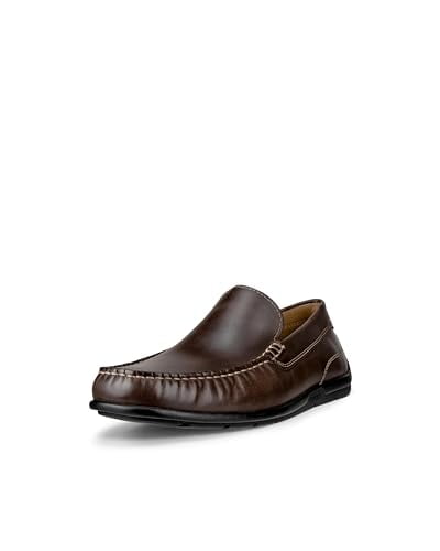 ECCO mens Classic Moc 2.0 Driving Style Loafer, Coffee, 10 