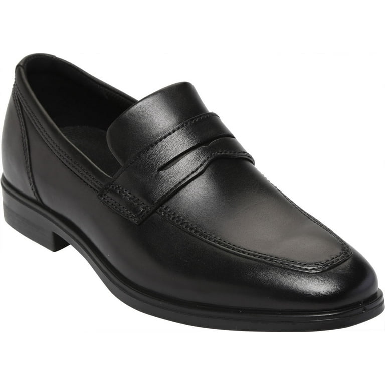 penny 黒 Men's ECCO Queenstown Penny Loafer Black Full Grain Leather