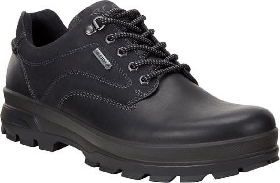 Men s ECCO Rugged Track GORE TEX Tie Shoe Black Black Cow