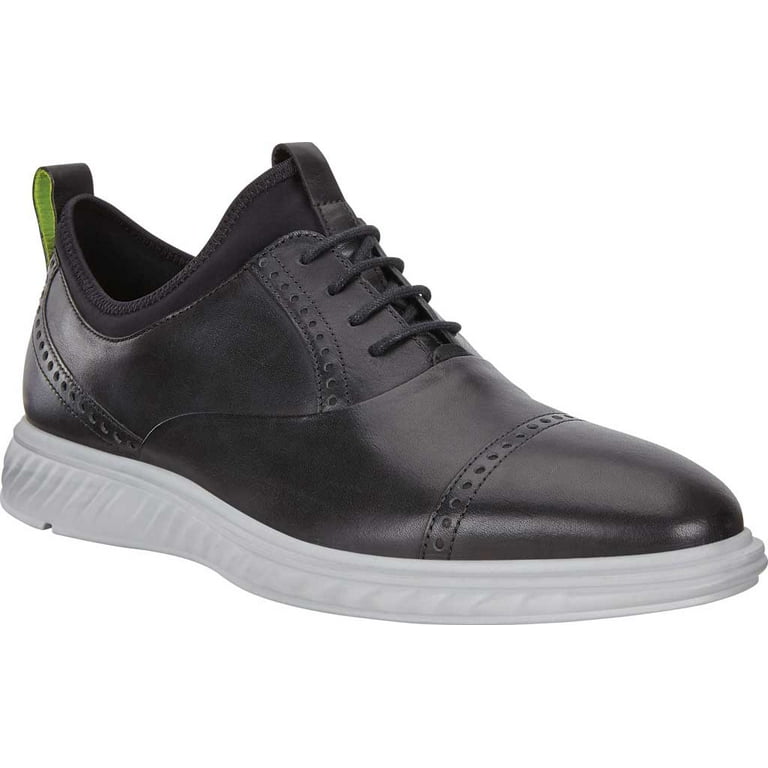 Men s ECCO ST1 Hybrid Lite Tie Wing Tip Sneaker Black Nubuck 44 M