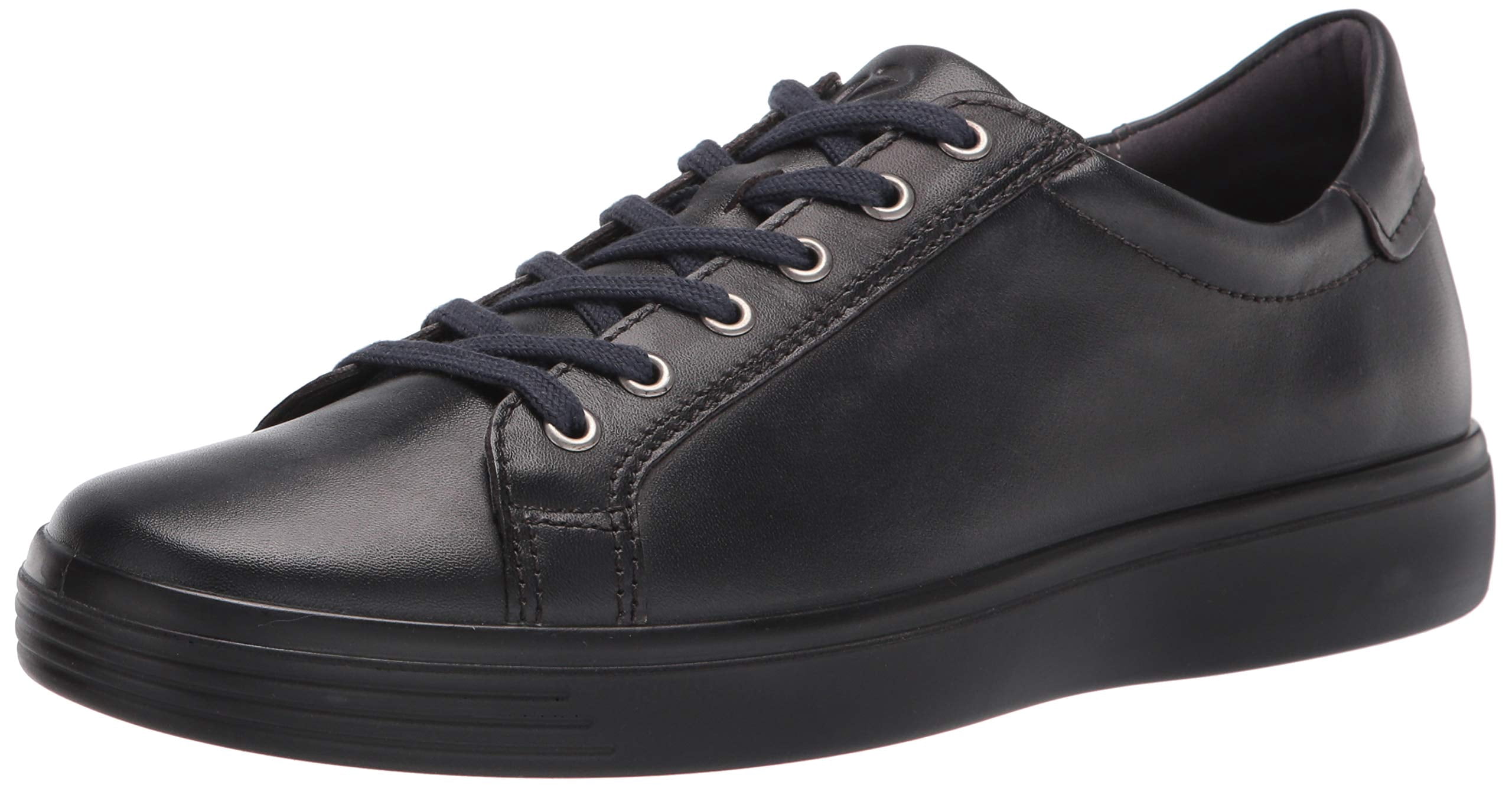 Ecco Soft 7 Mens Size 10.5 -EU 44 Shoes Black Leather Sneakers Lace Ecco Men main image 3