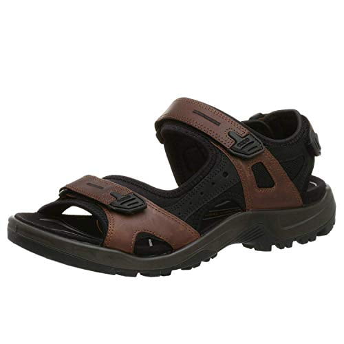 ECCO Men's Yucatan Outdoor Sandal Sport, Bison/Black/Black, 12-12.5