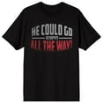thumbnail image 1 of ESPN He Could Go All The Way! Logo on Black Short Sleeve Adult T-Shirt-Small, 1 of 4