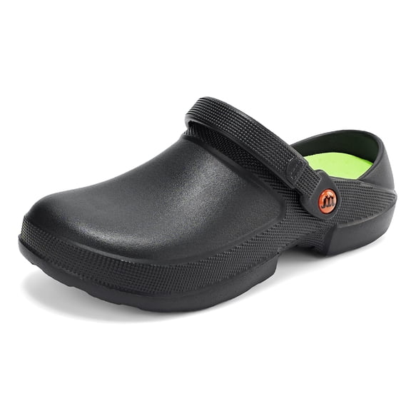 Men's EVA Kitchen Work Clogs, Non Slip Oil Resistant Chef Shoes, Adjustable Heel Strap, Lightweight Waterproof Cushioned Work Shoes