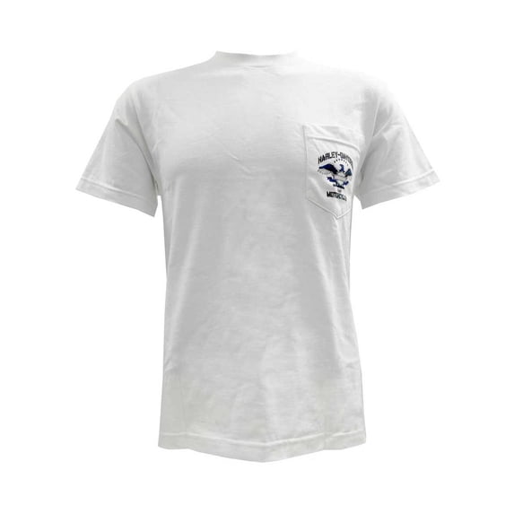Men's Eagle Bar & Shield Profile Pocket Tee, Short Sleeve White