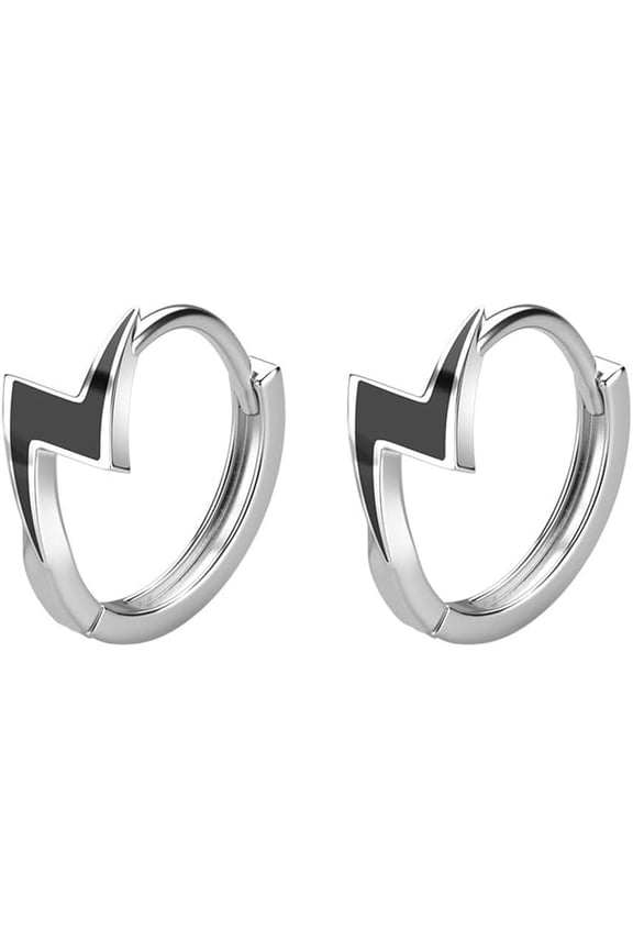 Men's Earring Hoop 925 Sterling Silver Hoop for Men Round Huggie Mens Hoops Earrings Ear Piercings
