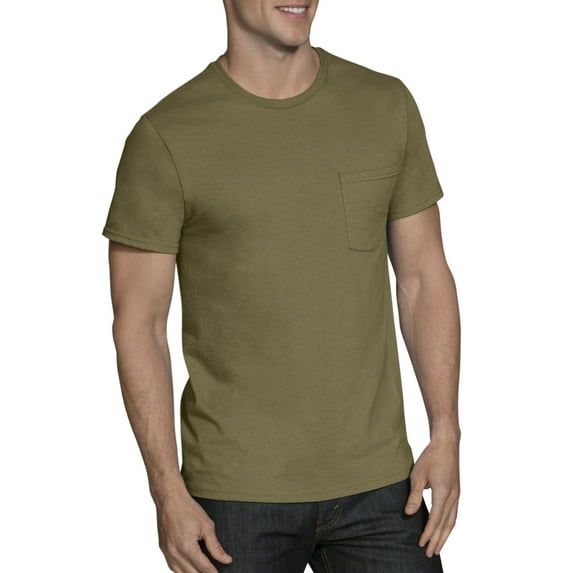 Men's Earth Tone Pocket T-Shirts, 5 Pack