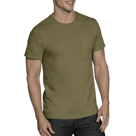 Men's Earth Tone Pocket T-Shirts, 5 Pack