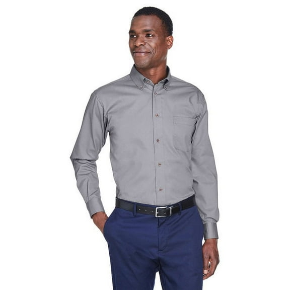 Men's Easy Blend¢ Long-Sleeve Twill Shirt with Stain-Release M500