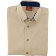 thumbnail image 1 of Men's Easy Blend™ Long-Sleeve Twill&nbsp;Shirt with&nbsp;Stain-Release - STONE - 5XL, 1 of 5