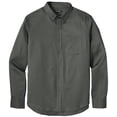 thumbnail image 1 of Men's Easy-Care Wrinkle-Resistant Twill Shirt with Pocket, 2XL Storm Grey, 1 of 1