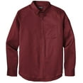 thumbnail image 1 of Men's Easy-Care Wrinkle-Resistant Twill Shirt with Pocket, Medium Burgundy, 1 of 1