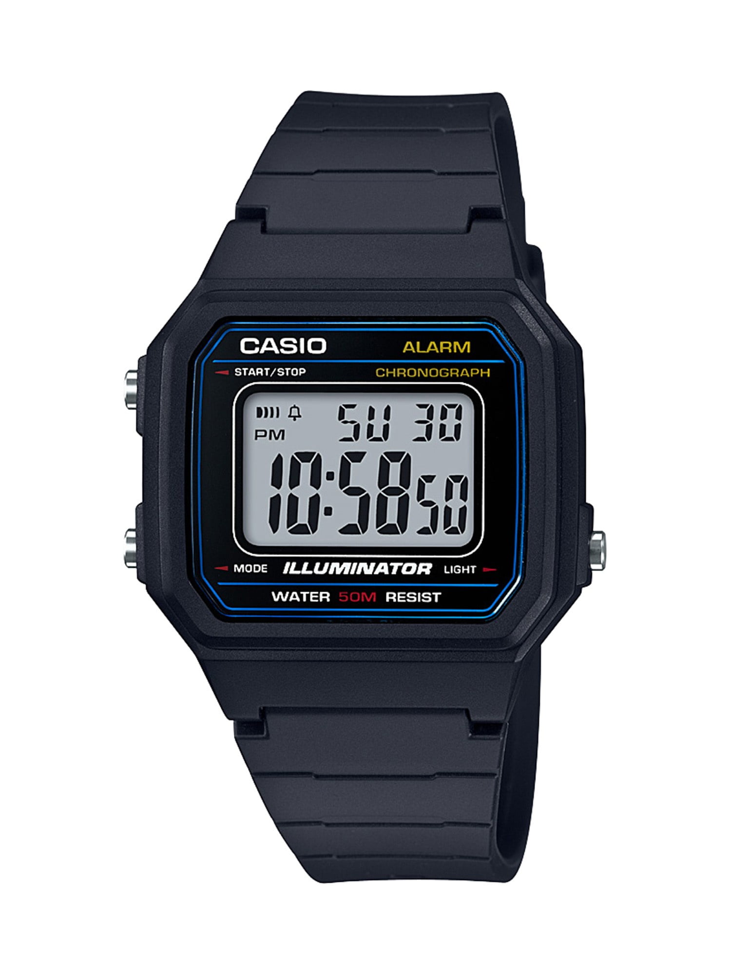Men's Easy Reader Digital Watch, Black - Walmart.com