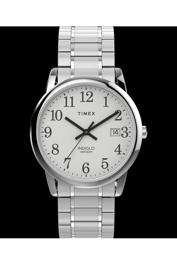 Men's Easy Reader Silver Case Silver Expansion Band
