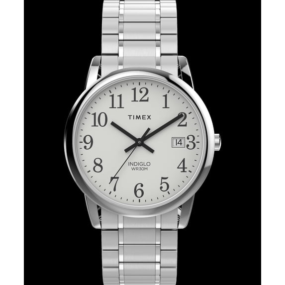 Men's Easy Reader Silver Case Silver Expansion Band