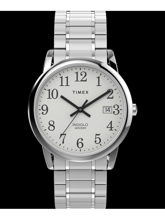 Men's Easy Reader Silver Case Silver Expansion Band
